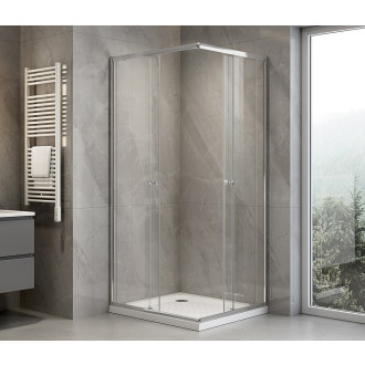 AGGA obdélníková sprchová zástěna 900x800mm, čiré sklo