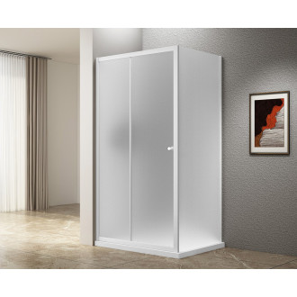 UGGA obdélníkový sprchový kout 1000x800mm, sklo Brick, bílá