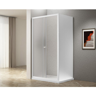 UGGA obdélníkový sprchový kout 1000x900mm, sklo Brick, bílá