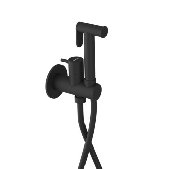 ULTRAMIX podomítková bidetová baterie se Stop sprškou, kulatá, černá mat 61682