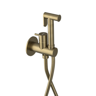 ULTRAMIX podomítková bidetová baterie se Stop sprškou, kulatá, zlato mat 61683