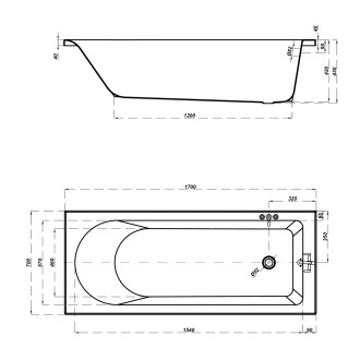 Cersanit Vana Flavia 170x70 S301-107