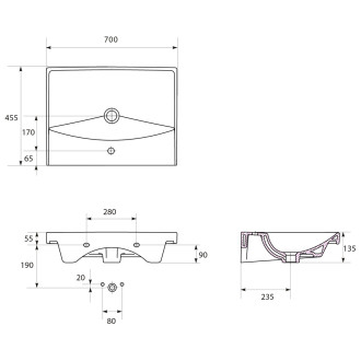 Cersanit City umyvadlo 70 box K35-007