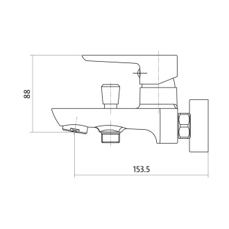 Cersanit MILLE vanová baterie bílá S951-008