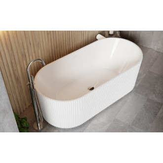 Volně stojící vana GIULIANA bílá, sifon se štěrbinovým přepadem