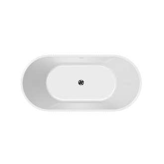 Volně stojící vana GIULIANA bílá, sifon se štěrbinovým přepadem