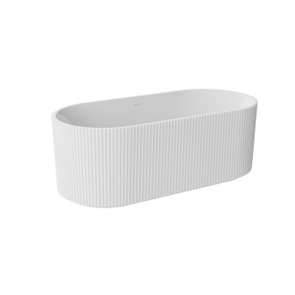 Volně stojící vana GIULIANA bílá, sifon se štěrbinovým přepadem