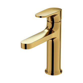 Cersanit Inverto umyvadlová stojánková zlatá, zlatá páka S951-297