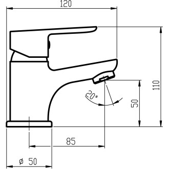 Novaservis Umyvadlová baterie bez výpusti Titania Simply chrom 90101/1,0
