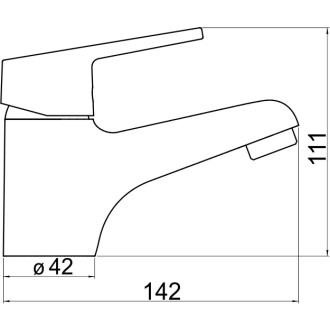 Novaservis Umyvadlová baterie bez výpusti Titania IRIS New chrom 94401/1,0