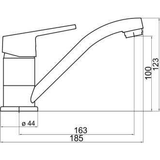 Novaservis Umyvadlová dřezová baterie Titania IRIS New chrom 94496,0