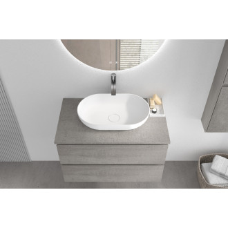 CERANO - Deska pod umyvadlo Navira Slim - betonově šedá - 71x46,5x1,8 cm
