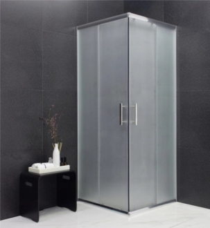 Mexen Rio čtvercový sprchový kout 90x90 cm, mráz, chrom + vanička 860-090-090-01-30-4010