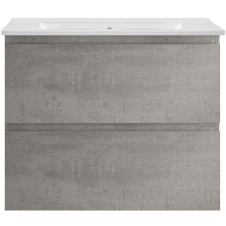 CERANO - Koupelnová skříňka pod umyvadlo Carole - betonově šedá - 69x48x45 cm