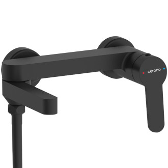 CERANO - Nástěnná vanová baterie Velea - černá matná CER-8050BD7775