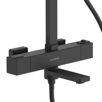 CERANO - Nástěnný sprchový set Velar - černá matná