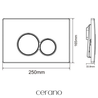 CERANO - Ovladací tlačítko WC modulů Lite/Duo - ABS - bílá