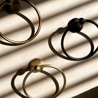 REA Koupelnový věšák, broušená zlatá REA-06918