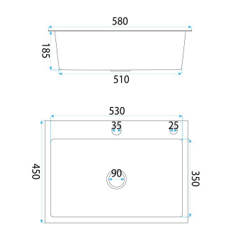 Rea Ocelový dřez Liam BRUSH COPPER ZLE-06050