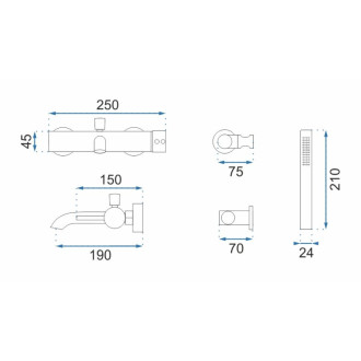 Rea baterie vanová  Lungo Black REA-B6634 2.jakost