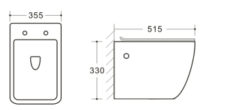 MEXEN VEGA RIMLESS SLIM závěsný klozet DUROPLAST 30654000