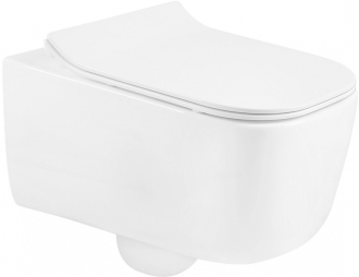 Mexen Stella rimless WC + SLIM soft-close sedátko, Duroplast, bílá 30680800