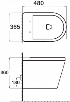 Záchodová mísa Mexen Rico Rimless se štíhlým soft-close sedátkem, Duroplast, bílá 30720100