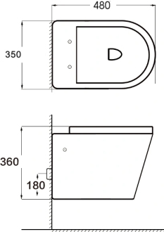 Mexen Rico rimless WC + SLIM soft-close sedátko, Duroplast, černá matná 30721085