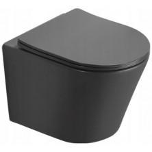 Mexen RICO WC mísa Rimless Duroplast + sedátko, tmavě šedý mat 30724071