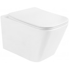 Záchodová mísa Mexen Teo Rimless se štíhlým soft-close sedátkem, Duroplast, bílá 30850600