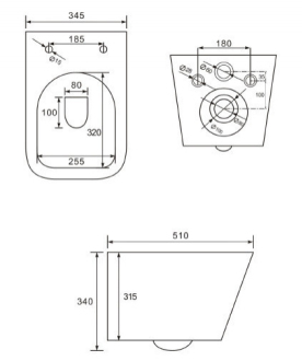 Záchodová mísa Mexen Teo Rimless se štíhlým soft-close sedátkem, Duroplast, bílá 30850600