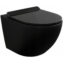 Mexen LENA BLACK WC závěsný klozet rimless, Slim, duroplast 3322XX85