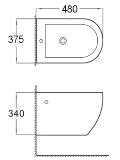 Mexen LENA závěsný bidet, matná černá 35224885