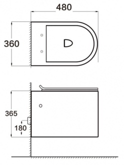 MEXEN SOFIA závěsný bidet 48 cm 35544800