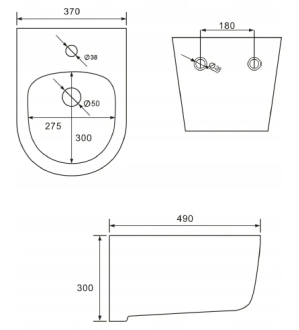 MEXEN CARMEN závěsný bidet 49 cm 35884900