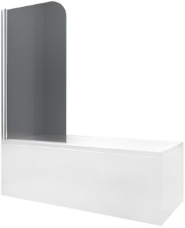 Mexen Felix vanová zástěna jednokřídlá 70 x 140 cm, grafit, chrom - 890-070-001-01-40