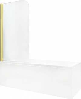 Mexen Felix vanová zástěna jednokřídlá 70 x 140 cm, transparentní, zlatá 890-070-001-50-00