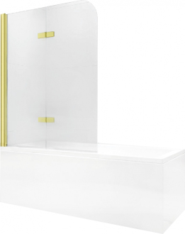Mexen Felix vanová zástěna 2-list 80 x 140 cm, zlatá - 890-080-002-50-00