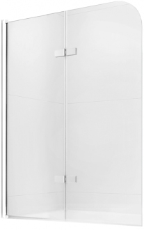 Mexen Felix vanová zástěna 2-křídlá 100 x 140 cm, transparentní, chrom - 890-100-002-01-00