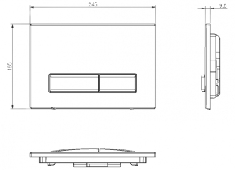 Mexen FENIX 09 Splachovací tlačítko, matná bílá/broušená ocel 600929
