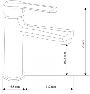 MEXEN SABRE Black umyvadlová baterie 72100-70