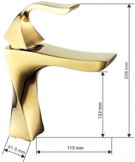 MEXEN ESTRELLA umyvadlová baterie, zlatá 72300-50