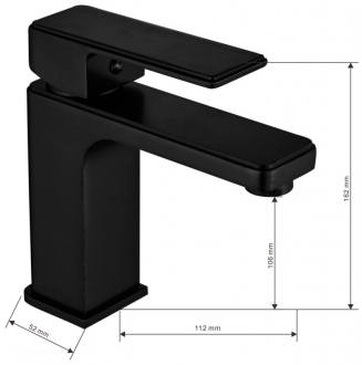 MEXEN MINO Black umyvadlová baterie 72400-70