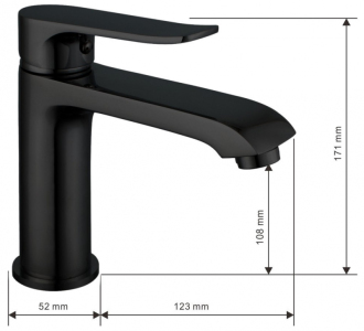 MEXEN PECOS umyvadlová baterie, Black 72700-70