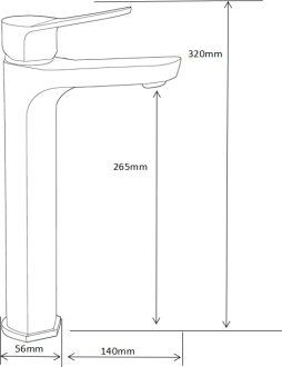 MEXEN LERMA baterie umyvadlová, vysoká, chrom 74310-00