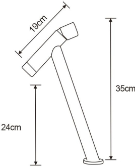 Mexen Astro Umyvadlová baterie vysoká, černá 746910-70
