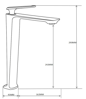 Mexen Ares Umyvadlová baterie vysoká, chrom 744110-00
