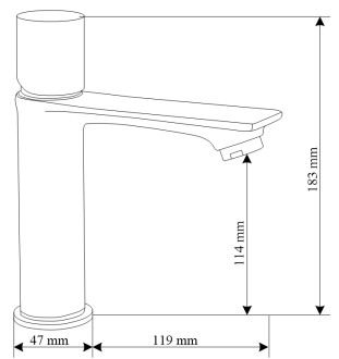 Umyvadlová baterie Mexen Royo One, černá/chrom - 72201-77