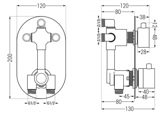 MEXEN KAI  spr./vanová baterie-termostatická, bílá 77602-20
