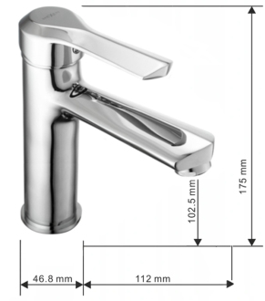 Vanová souprava Mexen Sabre R05, chrom - 72103R05-00
